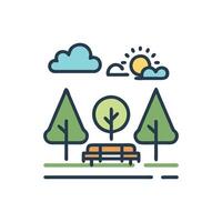 Park Icon for Recreation Areas vector