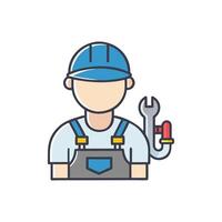 Elegant Plumber Icon for Digital Use vector