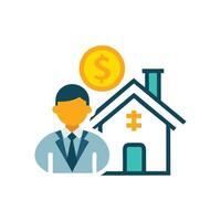 Stylish Real Estate Investor Illustration for Branding vector