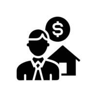 Elegant Real Estate Investor Icon for Branding vector