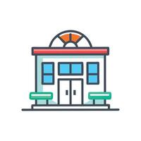 Modern Recreation Center Icon for Digital Use vector