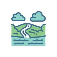 Stunning River View Icon for Scenery vector