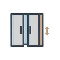 Stylish Sliding Door Icon for Architecture vector