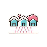 Modern Suburb Icon Design vector