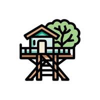 Stylish Treehouse Illustration vector