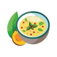 Refreshing Amaranth Mango Porridge vector