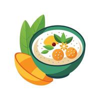 Nutritious Amaranth Mango Porridge vector