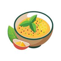 Tasty Amaranth Mango Porridge vector