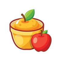 Nutritious Apple Puree Recipe vector