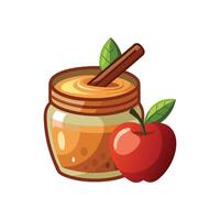 Delicious Applesauce with Cinnamon vector