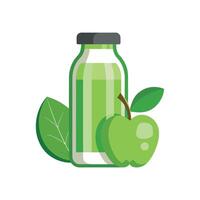 Refreshing Apple Spinach Juice Recipe vector