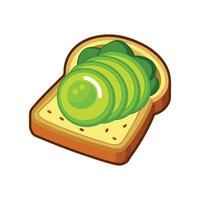 Avocado Whole Wheat Toast Mash vector