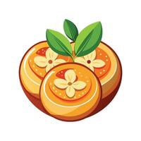 Baked Mashed Apple Slices vector