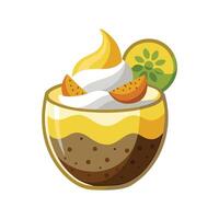 Nutritious Banana Chia Pudding vector