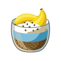 Nutritious Banana Chia Seed Pudding vector