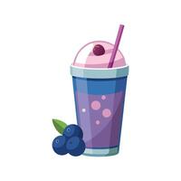 Nutritious Blueberry Yogurt Smoothie vector