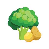 Nutritious Broccoli Potato Blend Recipe vector