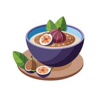 Savory Buckwheat Fig Puree Recipe vector