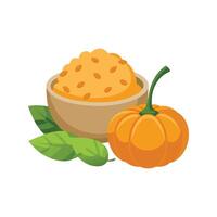 Nutritious Buckwheat Pumpkin Mash Recipe vector