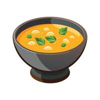 Savory Butternut Squash Soup Meal vector