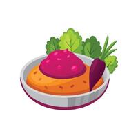 Nutritious Carrot Beet Mash Delight vector