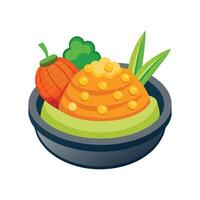 Savory Carrot Sweet Corn Mash vector