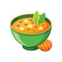 Nutritious Carrot Sweet Corn Soup vector