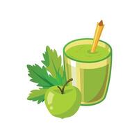 Savory Celery Apple Puree Dish vector