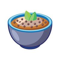 Nutritious Chia Pudding Delight vector