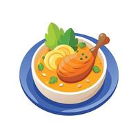 Delicious Chicken Butternut Squash Mash vector