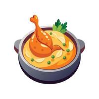 Savory Chicken Butternut Squash Mash vector