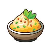 Nutritious Chicken Rice Mash Recipe vector