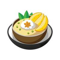Nutritious Coconut Banana Mash vector