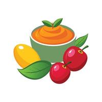 Nutritious Cranberry Mango Puree vector