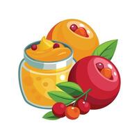 Savory Cranberry Mango Puree vector