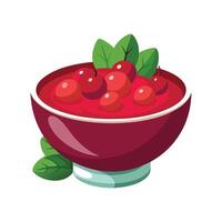 Nutritious Cranberry Puree Delight vector
