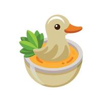 Nutritious Duck Puree Dish vector