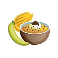 Nutritious Flaxseed Banana Mash vector
