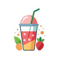 Savory Fruit Smoothie Meal vector