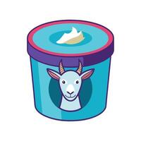 Nutritious Goat Milk Yogurt Delight vector