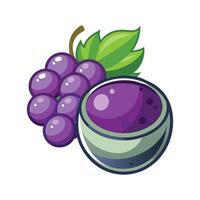 Nutritious Grape Puree Delight vector