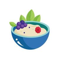 Nutritious Kefir Berries Mash Delight vector