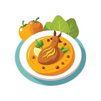 Delicious Lamb Butternut Squash Puree vector