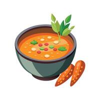 Nutritious Lentil Carrot Soup for Every Meal vector
