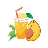 Creamy Mango Coconut Smoothie for Nutritious Eating vector