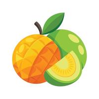 Nutritious Mango Kiwi Mash for Flavorful Meals vector