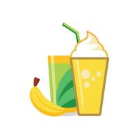 Savory Mashed Banana Kefir Drink for Every Meal vector