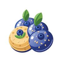 Nutritious Mashed Blueberry Oat Bites for Healthy Eating vector