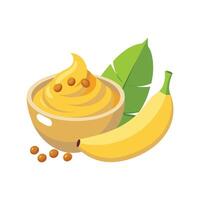 Savory Mashed Chickpea Banana for Nutritious Meals vector