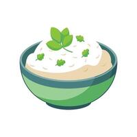 Nutritious Mashed Cauliflower for Flavorful Eating vector